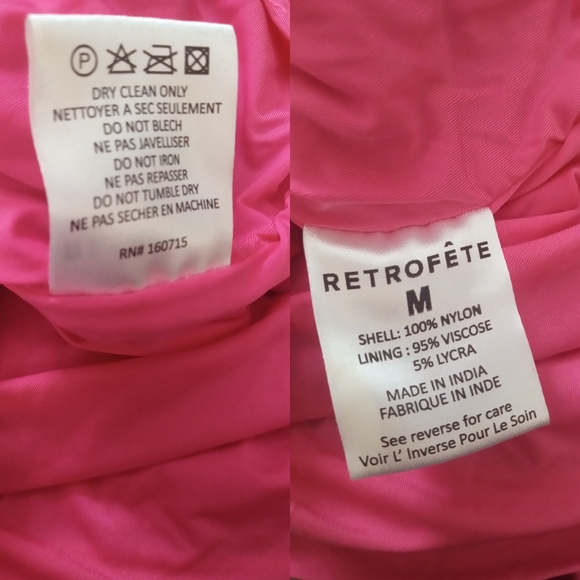 🆕⭐ RETROFETE hot pink beaded mini dress - Picture 8 of 10